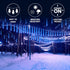 Outdoor,8 Blue,192 JOYIN Christmas Lights Tubes Meteor Shower Lights LEDs, Snowfall Icicle Cascading Rain Light