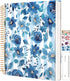 CAGIE Hardcover Spiral Notebook – 8.5 x 11, College Ruled, 200 Pages, Aesthetic Floral, Large Pockets for Women
