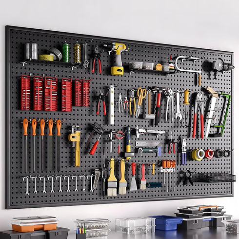 Pegboard Hook 100 Pcs, Heavy Duty Hooks for 1/8"&1/4" Pegboards, Tool Utility Hooks