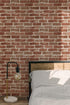 Red Brick Wallpaper, Self-Adhesive Peel and Stick Waterproof for Home Decoration