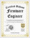 STICKER FRENZY Certified Badass Firmware Engineer Diploma| Funny Personalized Career Gag Gift Idea Novelty