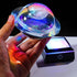 3d 80mm 3.15inch Solar System Model Galaxy Crystal Ball - Saturn Shape Outer Space Astronomy Gifts Room Decor Unique