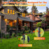 JYTOBN 10Ft 2 Pack,Poles String Light Poles for Outdoor String Lights with Fork and Fence Clamp,Hanging Lights Metal