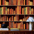 17.5"x160" Mid Century Wallpaper Peel and Stick School Library Antique Bookshelf Bookcase Wallpaper Retro Victorian