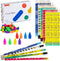 Motivational Fun Pencils for Kids, Bulk Pack of 50 Colorful Pre-Sharpened Pencils with Top Erasers
