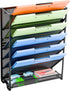 Simple Trending Wall File Organizer, Mesh 7-Tier Vertical Hanging File Holder, Desktop Metal Files Rack for Office