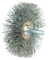 Weiler 17617 3" Narrow Face Crimped Wire Wheel, .014" Steel Fill, 1/4" Stem, Stem-Mounted, Made in the USA