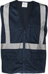 Ironwear 1284-BZ-5-2XL Polyester Mesh Safety Vest, Blue, 2X-Large, with Zipper & Reflective Tape