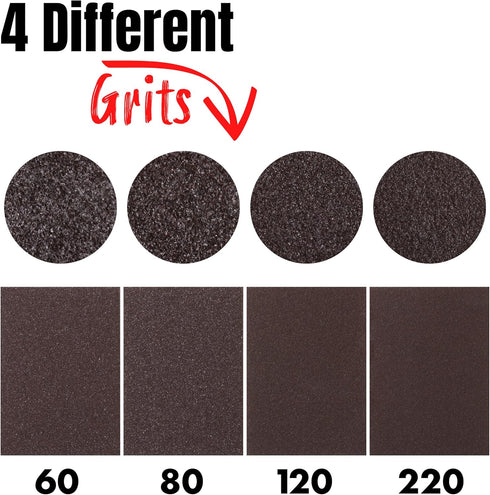 Bates Sanding Sponge, 4 Pack, 60/80/120/220 Grit Assortment, Washable and Reusable Sanding Blocks