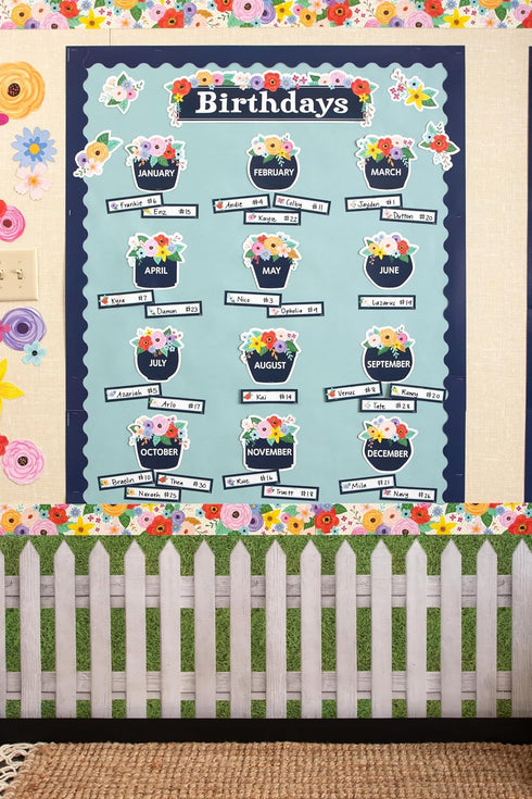 Teacher Created Resources Wildflowers Birthdays Mini Bulletin Board (TCR6704)