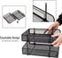 Mind Reader Paper Tray, Set of 2, Stackable Desk Organizer, Storage, Office, Metal Mesh, Black