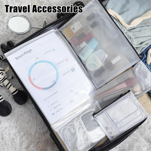 EOOUT 20pcs Mesh Zipper Pouch, 8 Sizes Waterproof Zipper Bags for Travel Storage, School Supplies, Home Organize