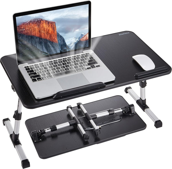 Lap Desk for Laptop, 8AMTECH Ajustable Laptop Table with Cooling Fan Office