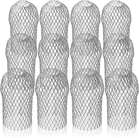 DEAYOU 12 Pack Gutter Guard Strainer, Rustproof Downspout Rain Protector for Leaf Debris Blockage