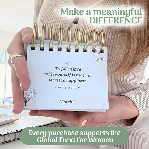 MESMOS 366 Daily Mindfulness Affirmation Quotes, Perpetual Desk Calendar, Inspirational Self Care Gifts for Women, Desk