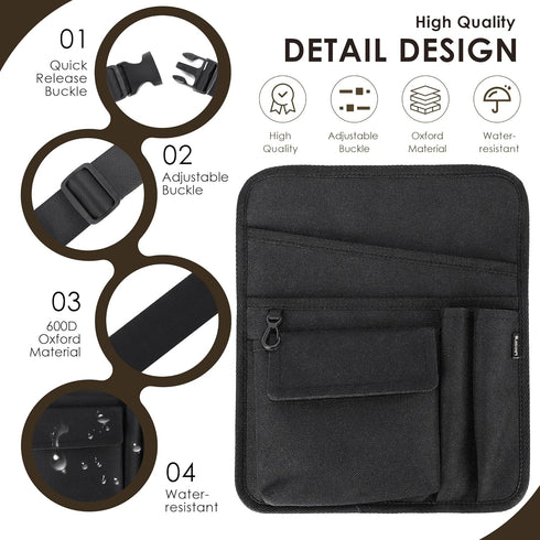 59'' Likesing Server Apron, Restaurant Serving Apron with Pockets for Waitress Hotel Bar, Waist Pouch with Adjustable