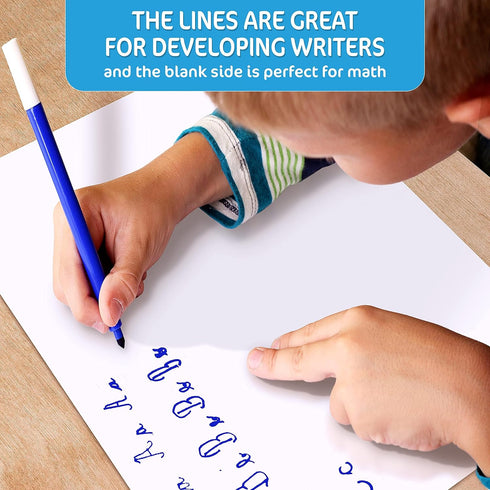 Personal White Boards for Students, 10 Pack of 9x12 Dry Erase Boards for Classroom Use, Double Sided