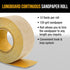 Dura-Gold Premium 120 Grit Gold Sandpaper Roll, Hook & Loop Backing, 2-3/4" Wide, 12 Yards Long for Automotive and