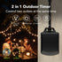 BN-LINK 7 Day Heavy Duty Digital Outdoor Timer, Dual Outlet, Weatherproof, Accurate for Lamps, Ponds, Christmas Lights