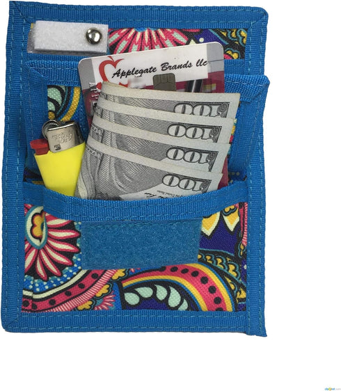 6 Piece Protective Lab Coat Pocket Organizer Kit, Beautiful Blue Paisley Pattern