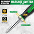 SK 7-in-1 Ratcheting Screwdriver, 216-P, 6 Bits (Phillips, Star, Slotted), 1 Nut Driver Size (1/4 Inch), S2 Steel,