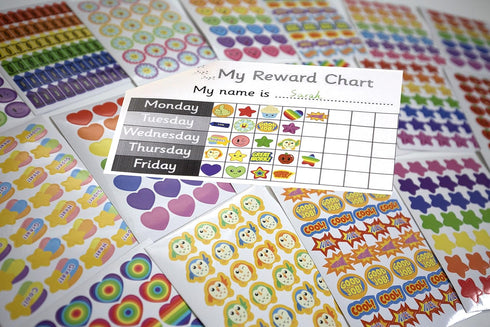 Youngever 5800 Teacher Stickers for Kids, Mega Variety Pack - Incentive Stickers for Classroom Supplies, 18 Design