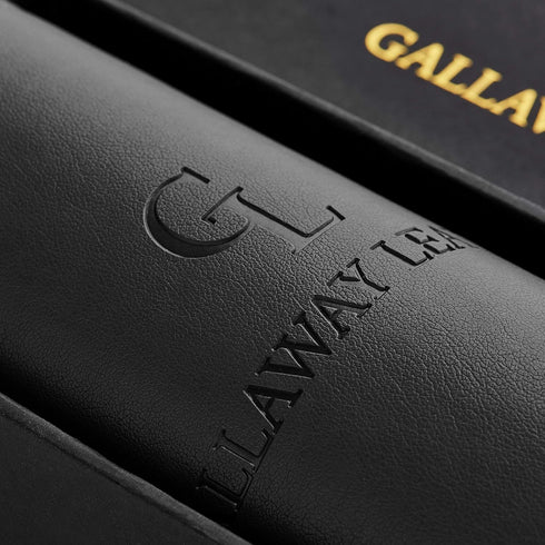Gallaway Leather Desk Mat, Large 36" x 17" Black Office Desk Pad, Elegant Computer Desk Cover Protector