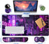HaoSiTeck 4-Piece Set 35.4 15.7 Extended Large Mouse Pad for Women Men with Purple Anime Design Includes x XXL Large