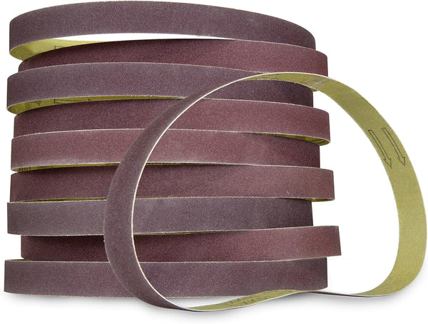 WEN 6515SP120 Sanding Belt Sandpaper 120-Grit 1 x 30" (10 Pack)