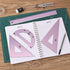 4 Pack, 45 30/60 Set 6" 12" Mr. Pen- Metal Geometry Kit, & Squares, Protractor & Ruler, Durable Metal Drafting Tools