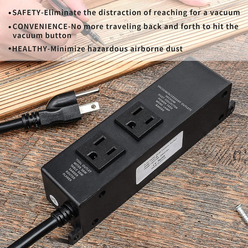 Etoolcity Automatic Dust Collector Switch, Power Tool Auto Switch with On/Off Delay, Prevents Circuit Overload