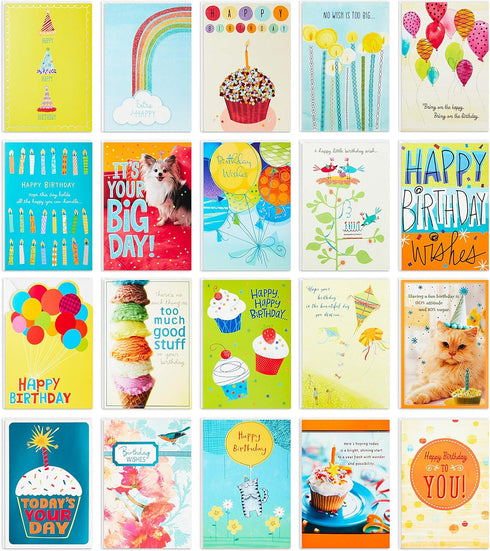 Pack 30 20 Hallmark of Assorted Boxed Greeting Cards, Good VibesBirthday, Thinking of You, Thank You, Blank Cards