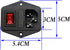 zdyCGTime 10A 250V AC Rocker Switch Power Socket, 3 Pin IEC320 C14 Inlet Module Plug Fuse, 2 Packs