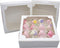 20pcs 8x8x2.5 Inch White Bakery Boxes, Cookie Boxes with Window for Treats, Pastry, Donuts, Muffins, and Pies