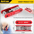 HURRICANE 6 in 1 Folding Nut Driver Set, Premium Portable Aluminum Handle, SAE Hex Nut Driver