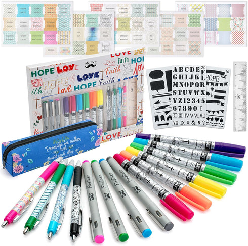 Mr. Pen- Bible Pages Kit, Journaling Supplies with Highlighters and Pens No Bleed