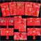 Silk Wedding Red Envelopes 12 Pcs for Lucky Money, Chinese New Year Red Packets for 2024 Spring Festival