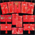 Silk Wedding Red Envelopes 12 Pcs for Lucky Money, Chinese New Year Red Packets for 2024 Spring Festival