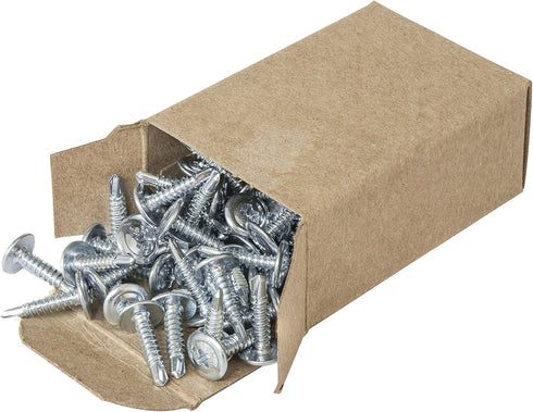 #8 x 3/4" Phillips Modified Truss Head Self-Drilling Tek Screw - Zinc-Plated Steel, Pack of 100