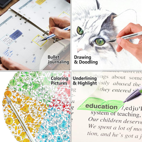 Gel Pens 108 Colours Set for Adult Colouring Books, Art Markers