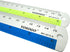 Set of 3 Aluminum Rulers, 6”, 8”, 12” in Inch and cm Scale, Random Color