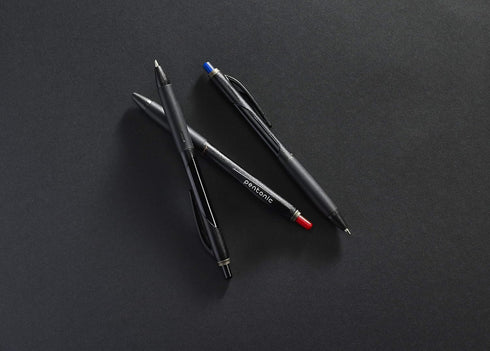 Pentonic BR-T Retractable Ballpoint Pens - 12 Count, Blue Ink, 0.7 mm Fine Point for Smooth Writing, Journaling, Office