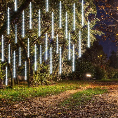 288LED 12 Inch 8 Dazzle Bright Christmas Lights Outdoor, Meteor Shower Rain Lights Tubes, Waterproof Plug in Falling