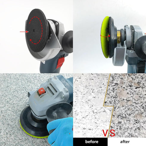 Diamond Polishing Pads 4inch 100mm 3-Steps PRO for Dry Buffing on Granite Marble Concrete
