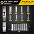 1/4 Inch Drive Socket Set - 8 Piece Metric 12-Point Deep Socket Set (6mm, 7mm, 8mm, 9mm, 10mm, 11mm, 12mm, 13mm)- Cr-V Steel with Sturdy Holder - 50BV30 by pgroup