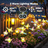 2 Pack 12LED IP65 Solar Swaying Butterfly Lights, Warm White Waterproof Auto On/Off Outdoor Garden Lights for Patio
