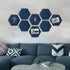 Hexagon Felt Board Tiles Self Adhesive Wall Bulletin Boards Felt Memo Board Notice Board Felt Pin Board Tiles with Push Pins for Home Office Classroom Wall Decal Creative Decor, Star 8 Pcs by Fovasen