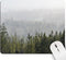 Green Misty Mountain Tree Mouse Pad, Nature Landscape Square for Desk, Washable Computer Mouse Mat