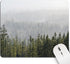 Green Misty Mountain Tree Mouse Pad, Nature Landscape Square for Desk, Washable Computer Mouse Mat