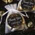 Black and Gold 30th Birthday Thank You Stickers - 1.75 in - 40 Labels